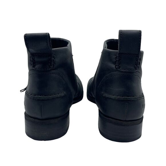 UGG Aureo Black Leather Slip On Side Zip Casual Comfy Ankle Boots - Picture 4 of 7